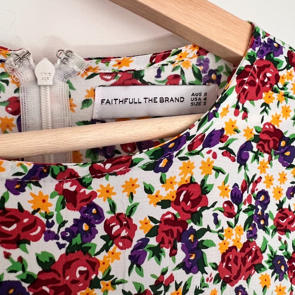 FAITHFULL THE BRAND FLORAL PRINT MIDI DRESS